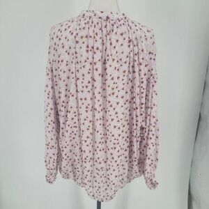 Chic Floral Women's Blouse in Pink and Red